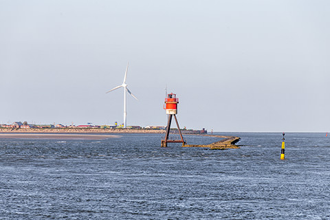 Anfahrt auf die Insel Borkum